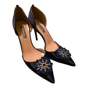 SJP‎ BY SARAH JESSICA PARKER Blue Satin & Crystal Heels - 37 New